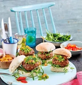Photo of picnic with lamb burgers - Copyright: All rights reserved by AHDB Simply Beef and Lamb Recipes. Permission kindly granted to use in this website - from Simply Beef and Lamb Recipes at URL https://www.simplybeefandlamb.co.uk/recipes/indian-spiced-lamb-burger/ (Copyright permission requested 25-05-2020) Photo of picnic with lamb burgers - Copyright: All rights reserved by AHDB Simply Beef and Lamb Recipes. Permission kindly granted to use in this website - from Simply Beef and Lamb Recipes at URL https://www.simplybeefandlamb.co.uk/recipes/indian-spiced-lamb-burger/ (Copyright permission requested 25-05-2020)